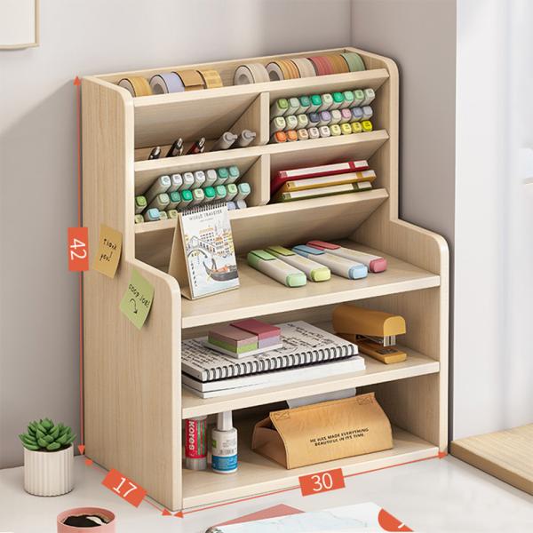 360Home Kleiner Regal Bürobedarf für schreibtisch Lagerung Eiche